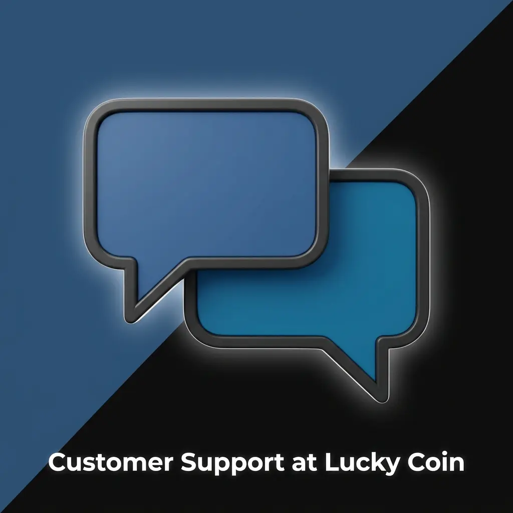 Lucky Coin casino 24/7 customer support options including live chat, email, and FAQ self-service help centre