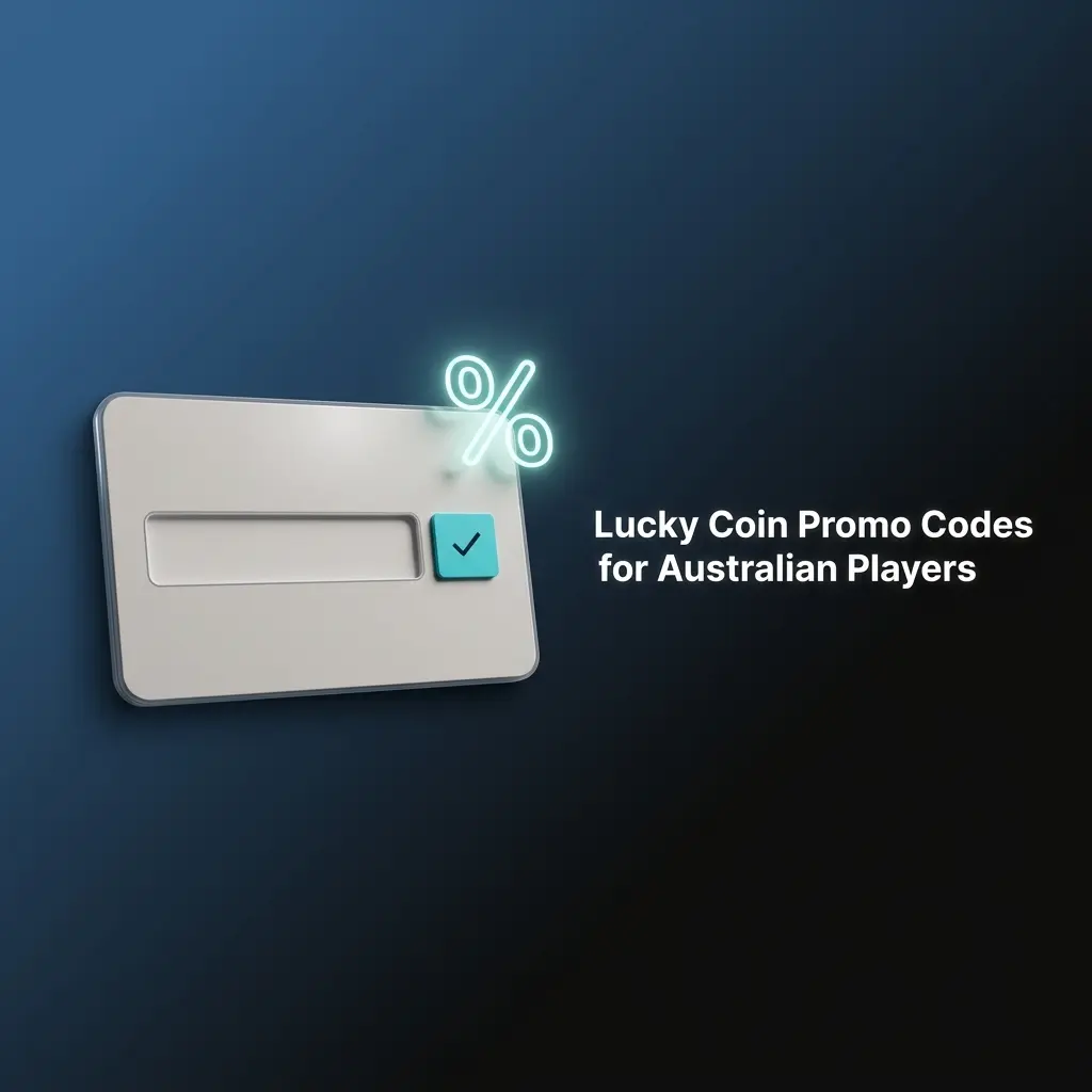 Lucky Coin promo codes entry screen for Australian players showing bonus code activation in account dashboard