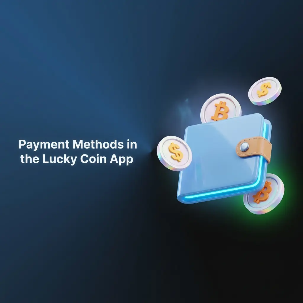 Lucky Coin app payment methods table showing crypto and fiat options with processing times and limits for Australian players