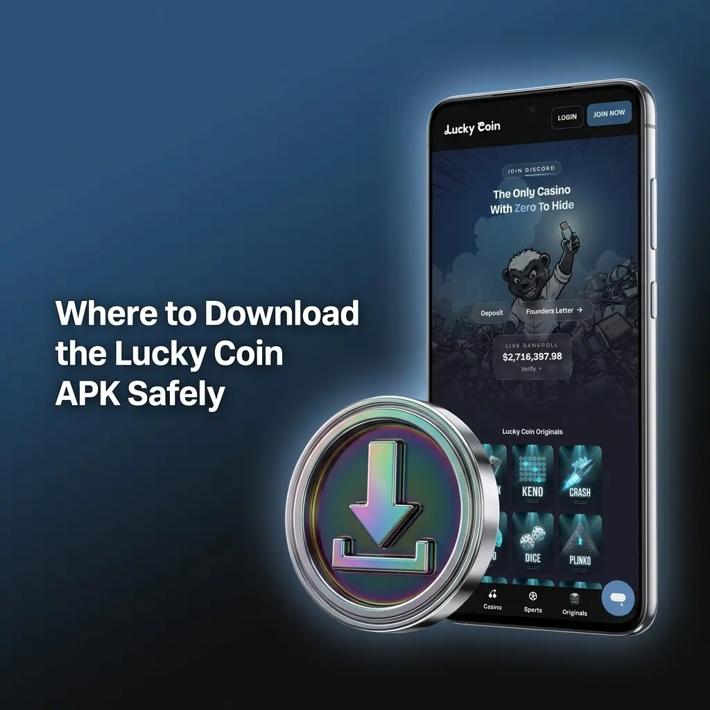 Lucky Coin APK safe official download button on verified website page