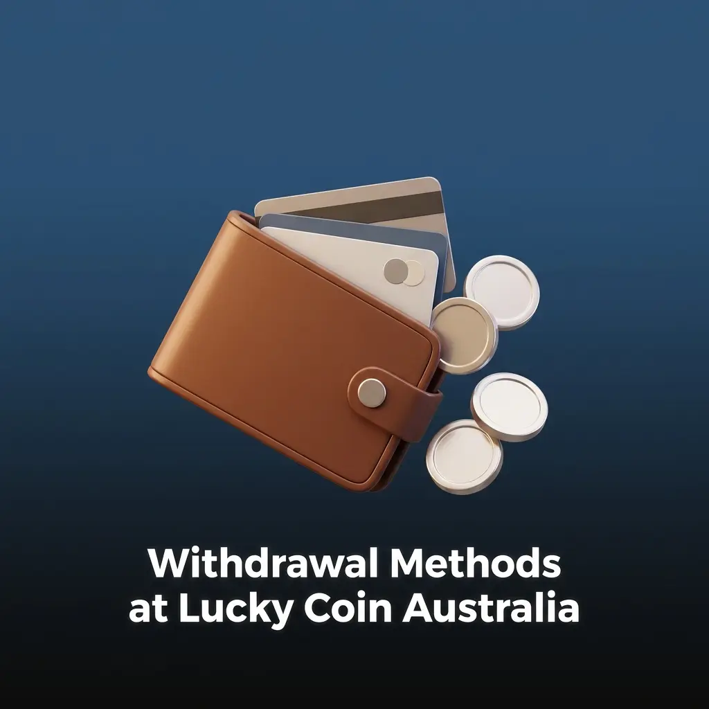 Lucky Coin Australia withdrawal methods including crypto BTC ETH USDT and cards Visa Mastercard with payout steps