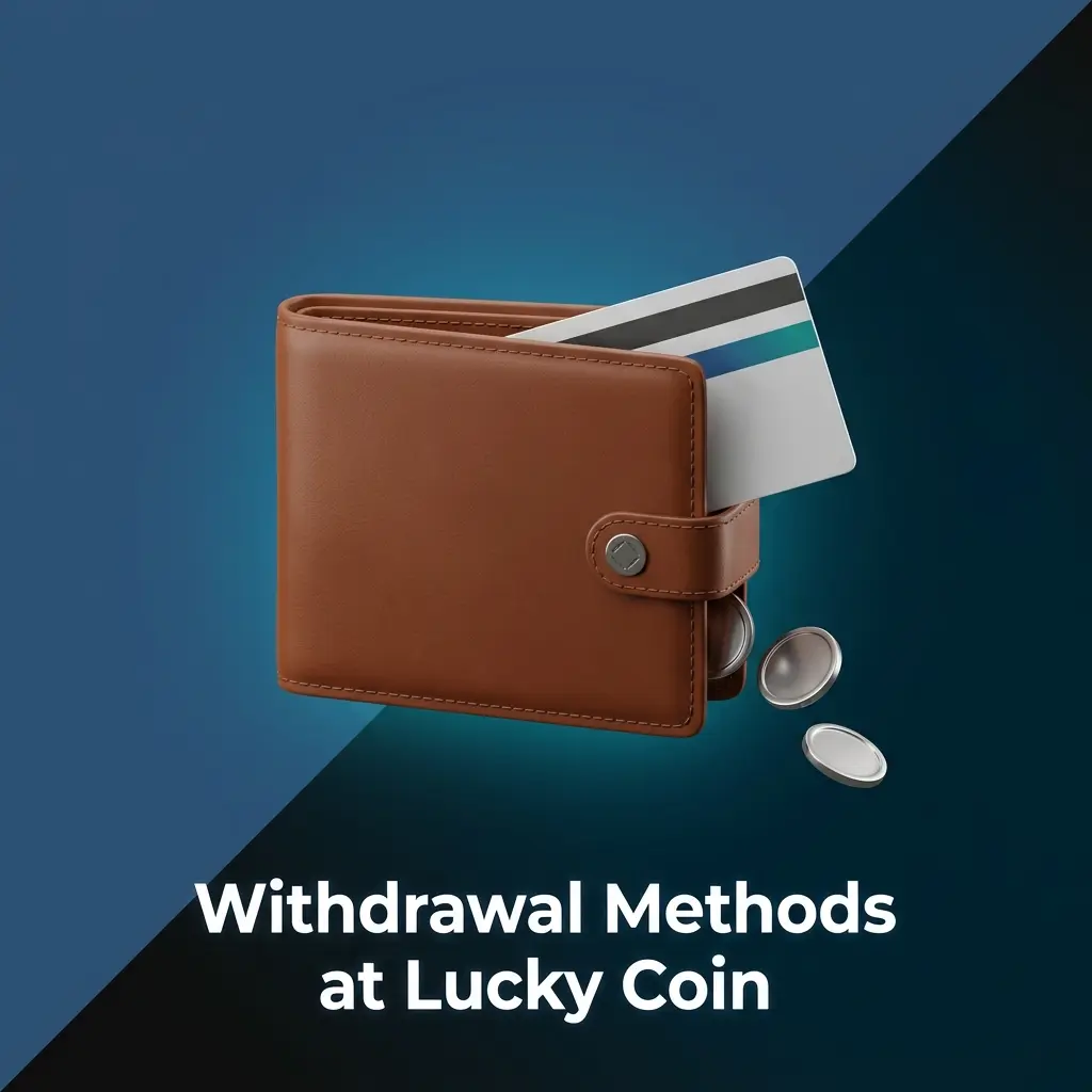 Lucky Coin withdrawal methods including Visa, Mastercard, bank transfer, and crypto options for Australian players